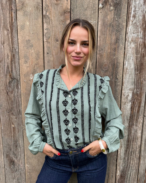 Chemisier kaki - ELYNA