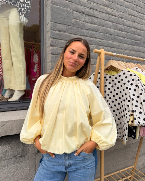 Blouse manches longues jaune- ELINA