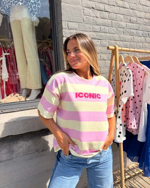 Sweat rose/jaune - ICONIC
