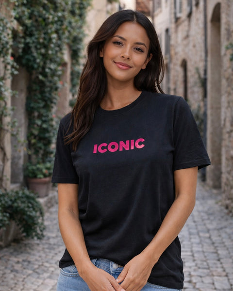 T-shirt noir - ICONIC