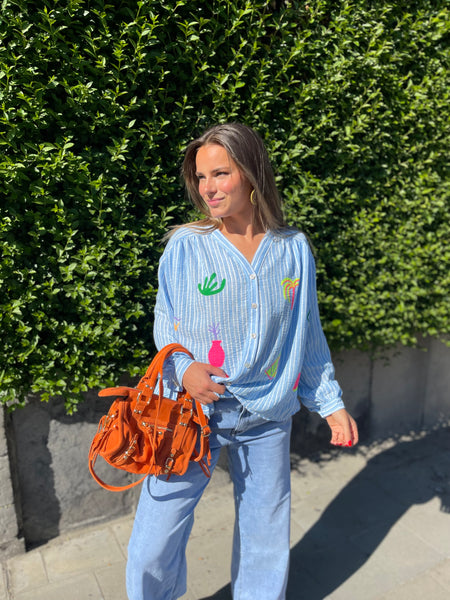 Chemise bleu - PLAGE