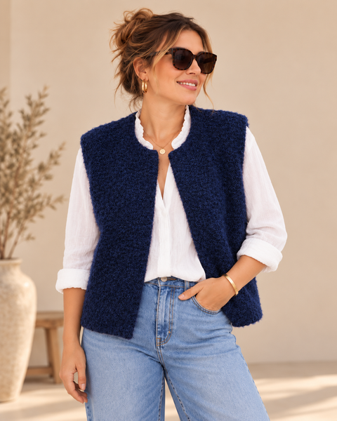 Veste léopard bleu marine - CASSIS