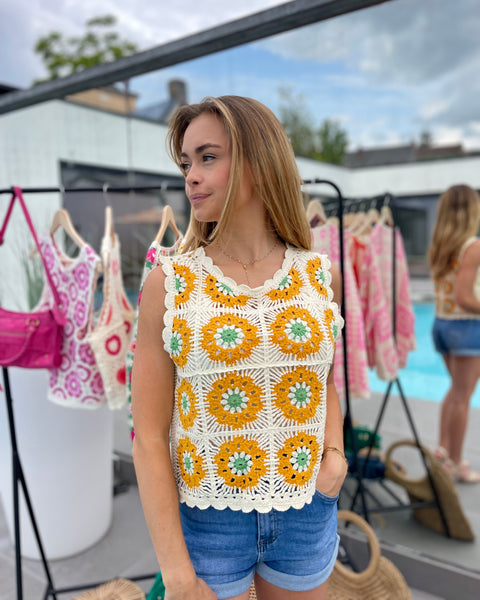 Haut crochet orange - ZAZA