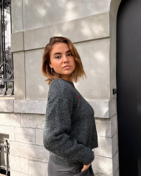 Pull gris - CŒUR