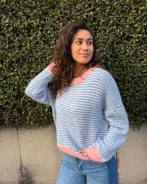 Blue sweater - LINED