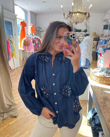 Chemisier bleu marine - MEGAN