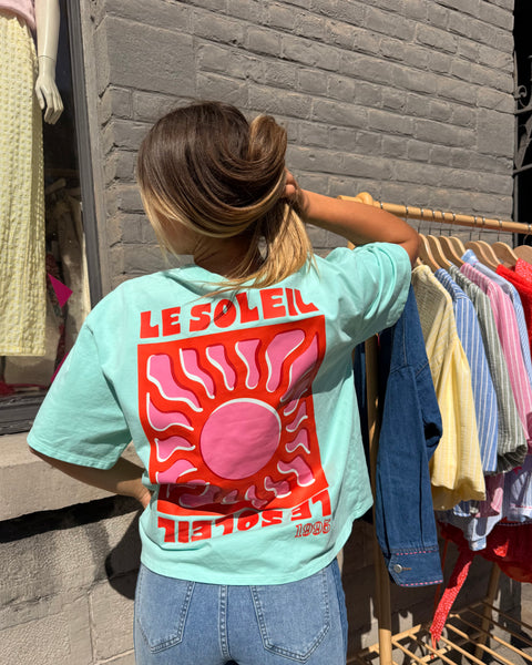 T-shirt turquoise - LE SOLEIL