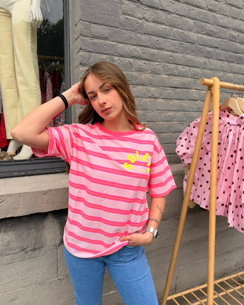 T-shirt rose - SOLEIL CLUB