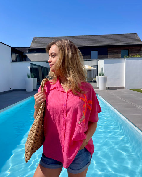 Chemise rose - PALMIER