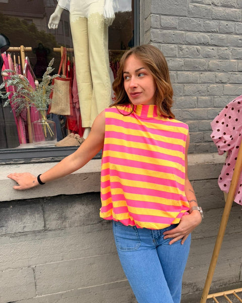 Blouse marinière jaune - ELINA