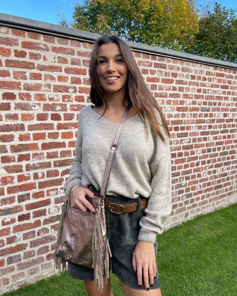 Short velour - KAKI