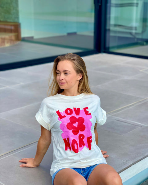 T-shirt blanc - LOVE MORE