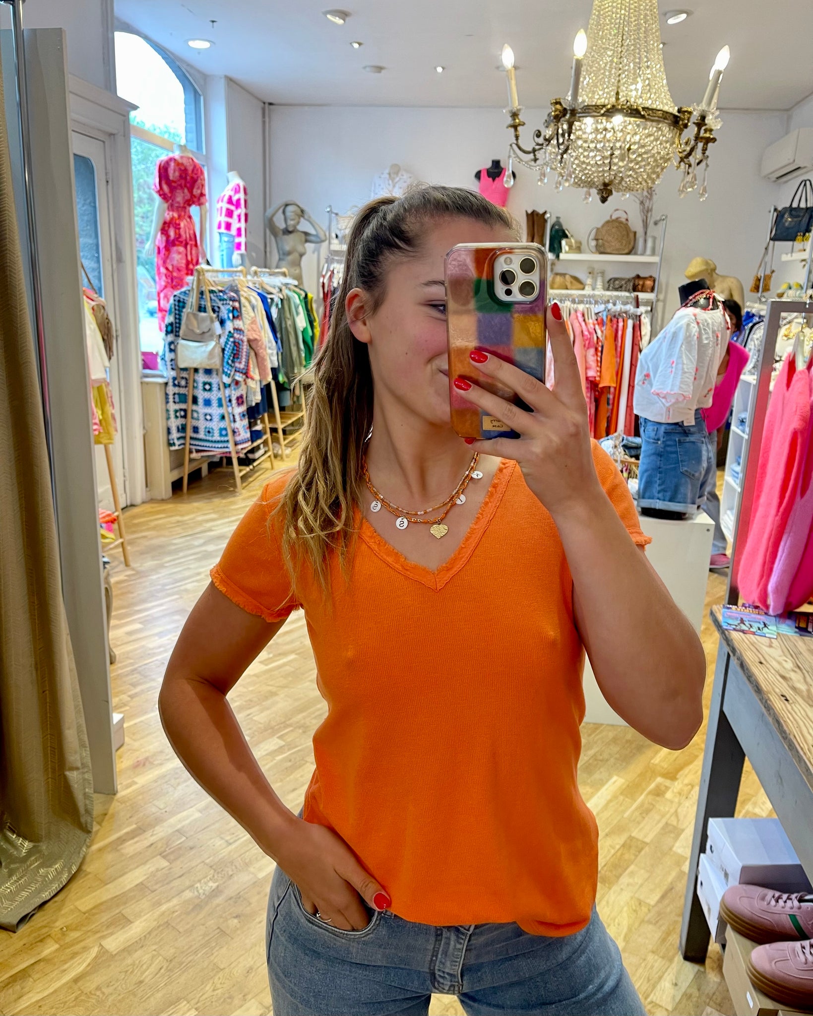 T-shirt orange - MAYA