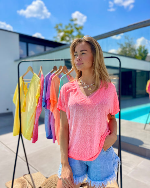 T-shirt rose clair - CAMILLE