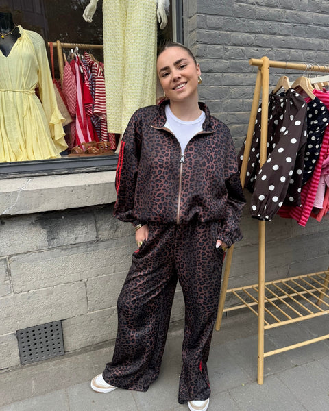 Ensemble léopard chocolat/rouge - DIDAS