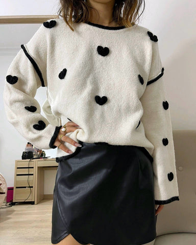 Pull blanc - COEUR