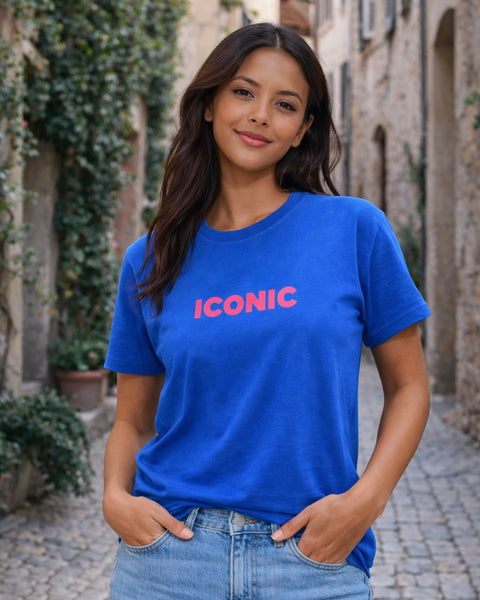 T-shirt bleu électrique - ICONIC