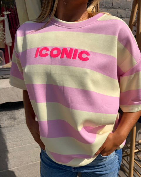 Sweat rose/jaune - ICONIC