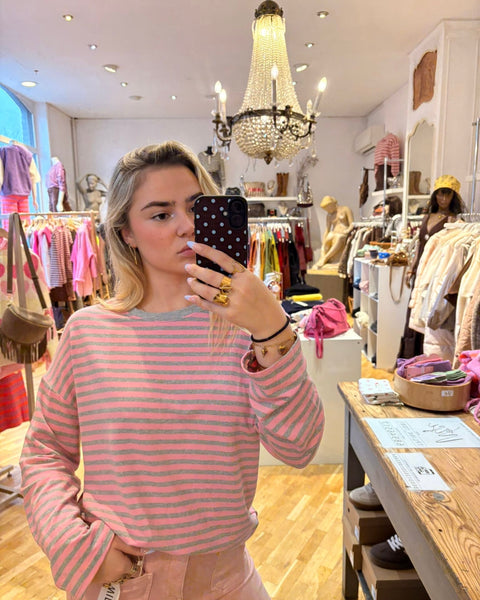 Pink/grey T-shirt - LINED