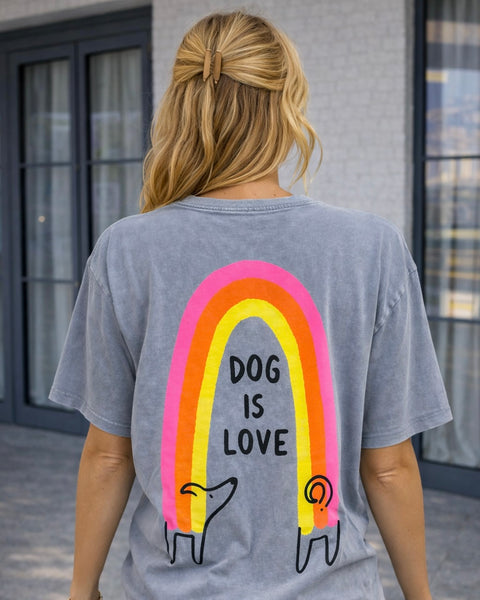 T-shirt gris - DOS IS LOVE