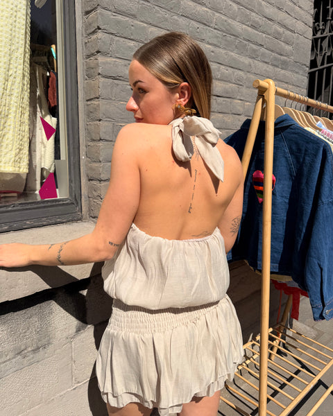 Combi jupe short - BEIGE