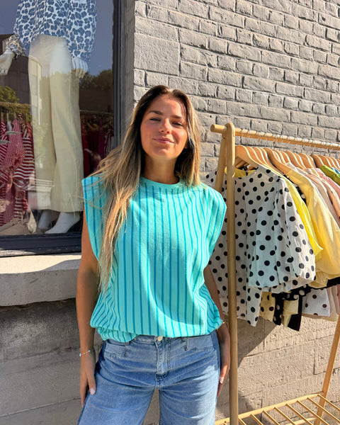 Haut turquoise - COEUR