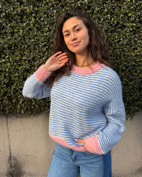 Blue sweater - LINED