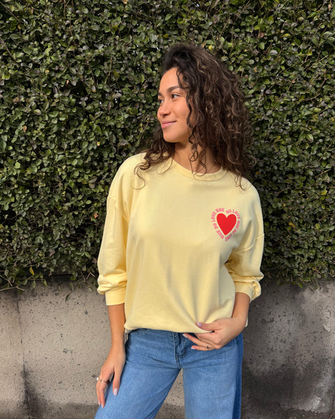 Pull jaune - QUE DU LOVE