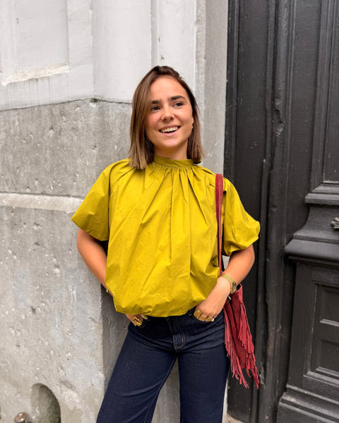 Chemise vert anis - ELINA