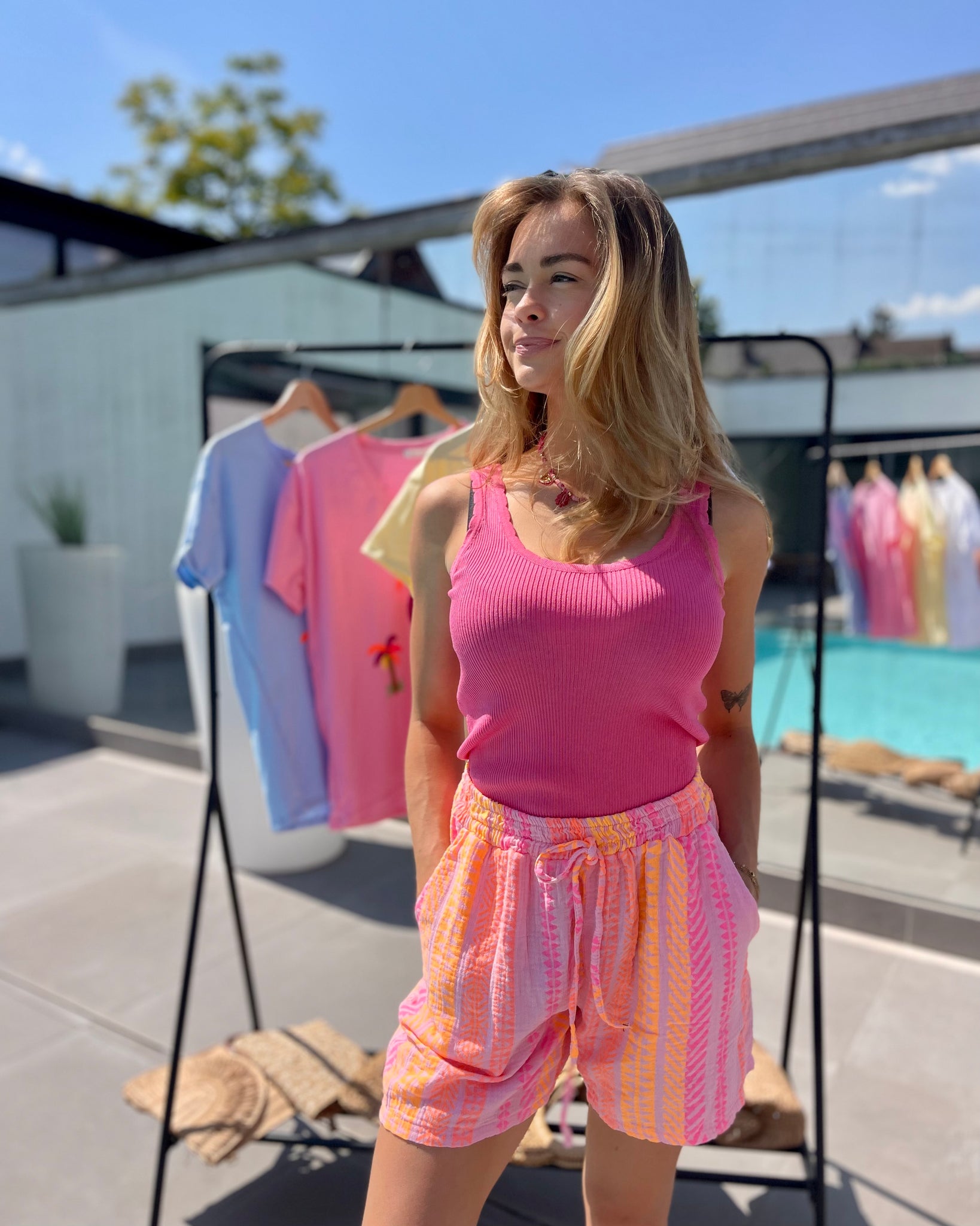 Short fluo rose/orange - GAZ DE COTON
