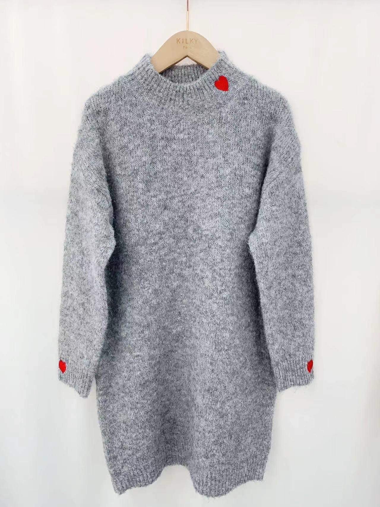 Robe pull grise - COEUR