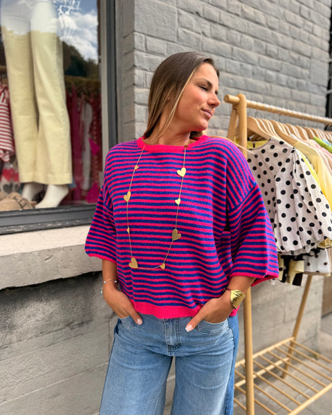 Pull rose/bleue - EIGE