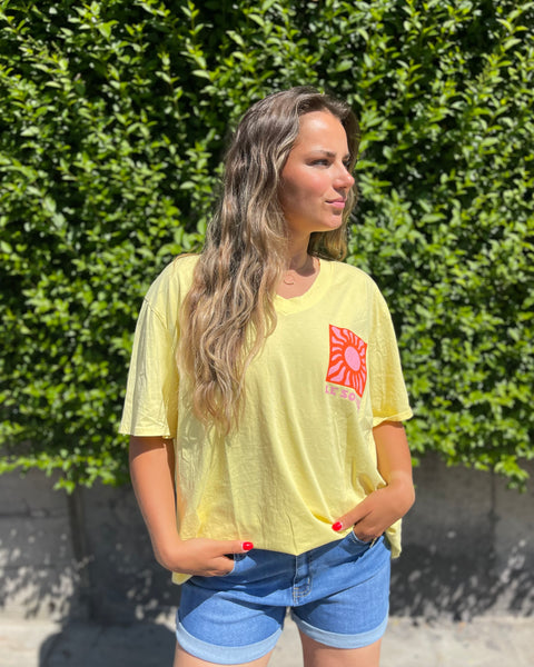T-shirt grande taille jaune - SOLEIL