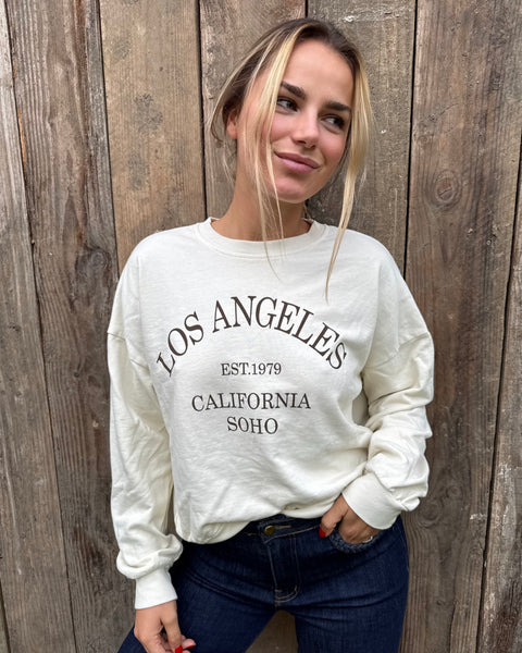 Sweat-shirt blanc - LOS ANGELES