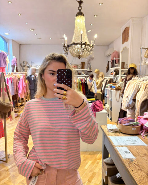 Pink/grey T-shirt - LINED