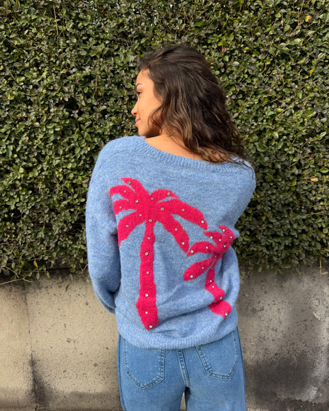 Blue sweater - PALM TREE