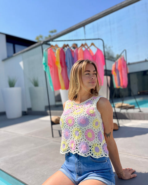 Haut crochet lila - ZAZA