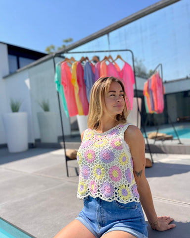 Haut crochet lila - ZAZA