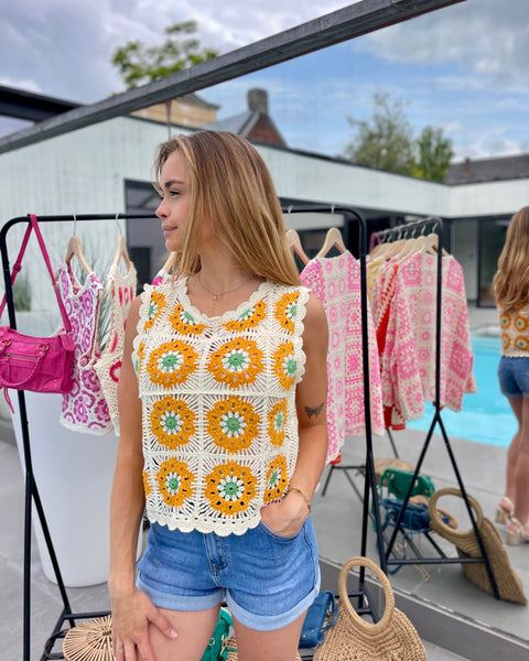 Haut crochet orange - ZAZA