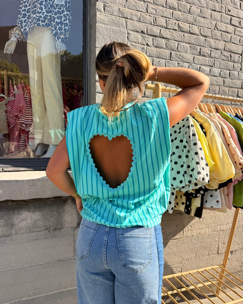Haut turquoise - COEUR