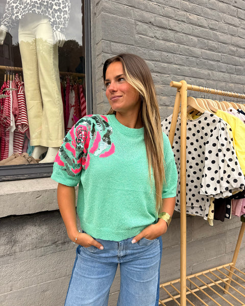 Pull turquoise - SEBIA
