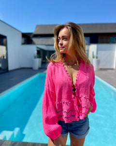 Chemise rose fushia - TAHIA