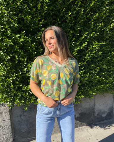 T-shirt kaki citron - DANAË