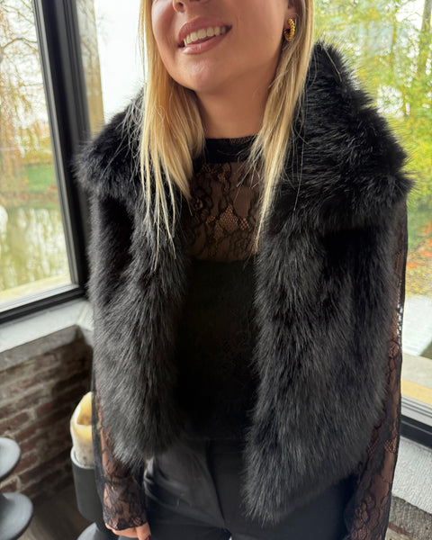 Haut dentelle noir - CALI