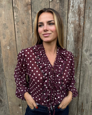 Chemisier petits pois - BORDEAUX