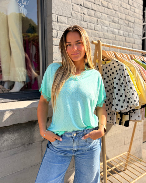 T-shirt turquoise - CANNES