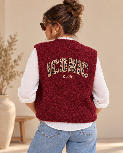 Veste léopard bordeaux - CASSIS