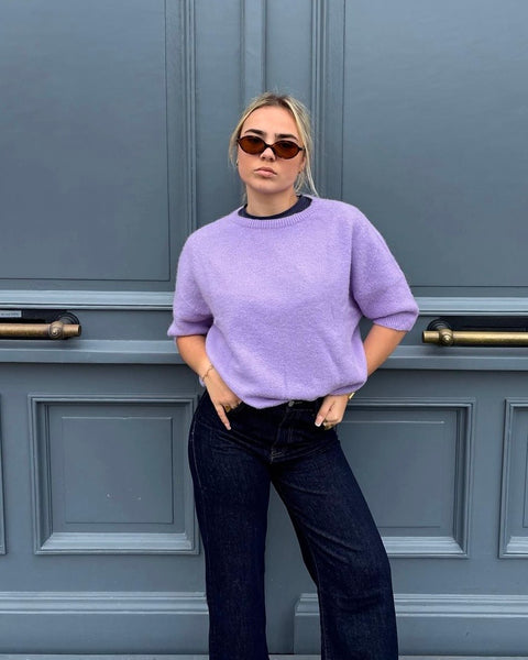 Pull manche courte - MAUVE