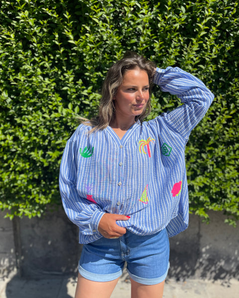 Chemise bleu foncé - PLAGE
