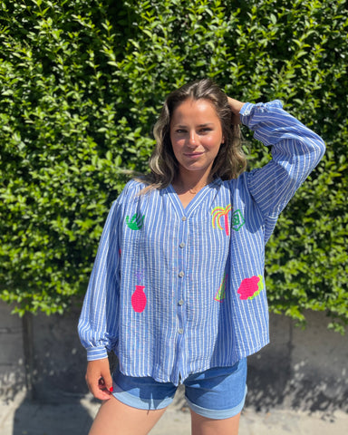Chemise bleu foncé - PLAGE